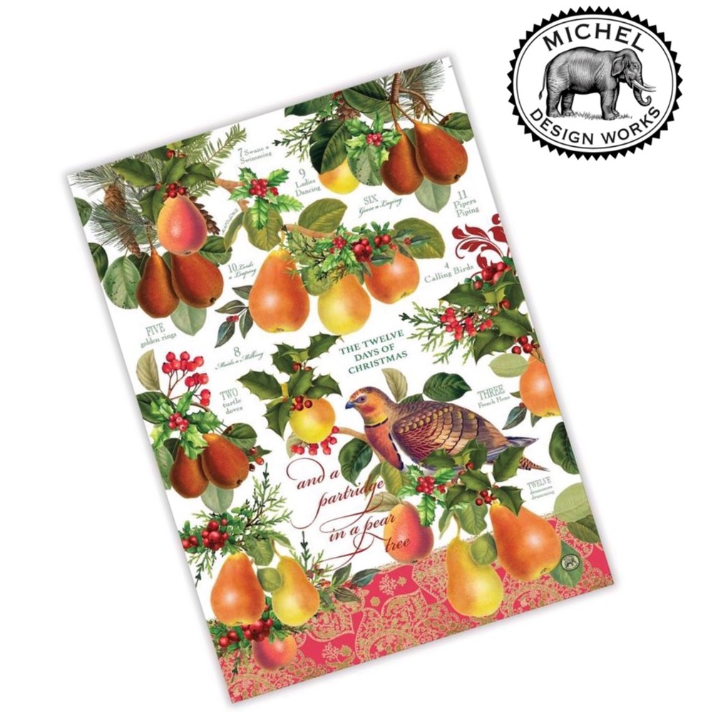Michel Designs Studio In a Pear Tree Tea Towel Set